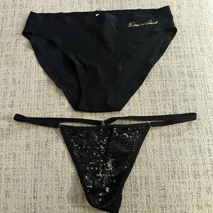 Black and Sequin Bikini Set
